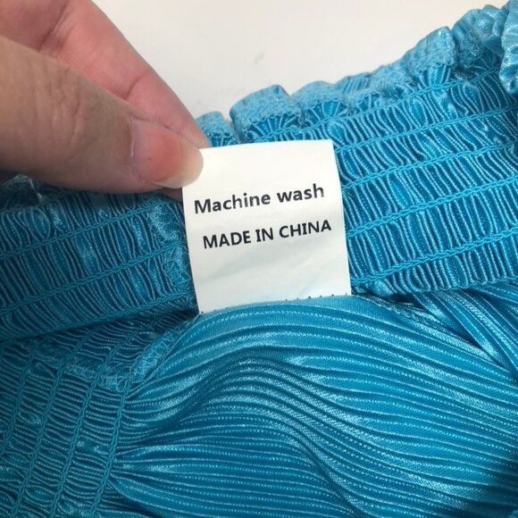 Queen Of Sparkles Swing Shorts Size S Blue Shimmer Iridescent - Picture 5 of 5